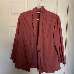 Burnt orange casual blazer